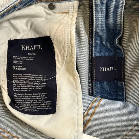 KHAITE Light Blue Straight Jeans - Picture 5 of 6